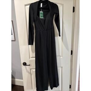 1. Halara Size Medium Black Long Sleeve Jumpsuit with Cutout Back